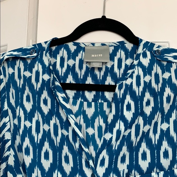 Maeve Silk Belted Ikat Dress - Picture 2 of 4